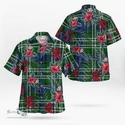 Scottish Clan Purves (Tweedside) Tartan Scottish Lion Hawaiian Shirt | Tartan Plaid Shirt Scottish Plaid Tartan Plaid - ScotsTee - scotstee.com