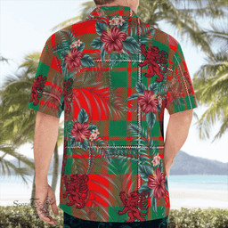 Scottish Clan MacCorquodale Tartan Scottish Lion Hawaiian Shirt | Tartan Plaid Shirt Scottish Plaid Tartan Plaid - ScotsTee - scotstee.com