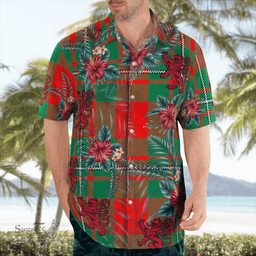 Scottish Clan MacCorquodale Tartan Scottish Lion Hawaiian Shirt | Tartan Plaid Shirt Scottish Plaid Tartan Plaid - ScotsTee - scotstee.com