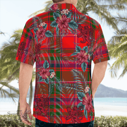 Scottish Clan MacDougall Modern Tartan Scottish Lion Hawaiian Shirt | Tartan Plaid Shirt Scottish Plaid Tartan Plaid - ScotsTee - scotstee.com