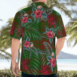 Scottish Clan Maxwell Hunting Tartan Scottish Lion Hawaiian Shirt | Tartan Plaid Shirt Scottish Plaid Tartan Plaid - ScotsTee - scotstee.com