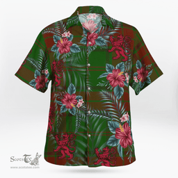 Scottish Clan Maxwell Hunting Tartan Scottish Lion Hawaiian Shirt | Tartan Plaid Shirt Scottish Plaid Tartan Plaid - ScotsTee - scotstee.com