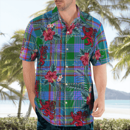 Scottish Clan Pitcairn Hunting Tartan Scottish Lion Hawaiian Shirt | Tartan Plaid Shirt Scottish Plaid Tartan Plaid - ScotsTee - scotstee.com