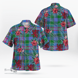 Scottish Clan Pitcairn Hunting Tartan Scottish Lion Hawaiian Shirt | Tartan Plaid Shirt Scottish Plaid Tartan Plaid - ScotsTee - scotstee.com