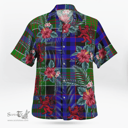Scottish Clan Newman Tartan Scottish Lion Hawaiian Shirt | Tartan Plaid Shirt Scottish Plaid Tartan Plaid - ScotsTee - scotstee.com
