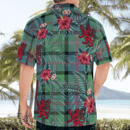 Scottish Clan MacThomas Ancient Tartan Scottish Lion Hawaiian Shirt | Tartan Plaid Shirt Scottish Plaid Tartan Plaid - ScotsTee - scotstee.com