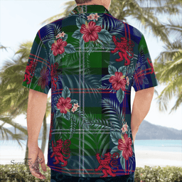Scottish Clan MacThomas Modern Tartan Scottish Lion Hawaiian Shirt | Tartan Plaid Shirt Scottish Plaid Tartan Plaid - ScotsTee - scotstee.com
