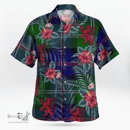 Scottish Clan MacThomas Modern Tartan Scottish Lion Hawaiian Shirt | Tartan Plaid Shirt Scottish Plaid Tartan Plaid - ScotsTee - scotstee.com