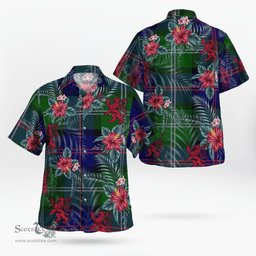 Scottish Clan MacThomas Modern Tartan Scottish Lion Hawaiian Shirt | Tartan Plaid Shirt Scottish Plaid Tartan Plaid - ScotsTee - scotstee.com