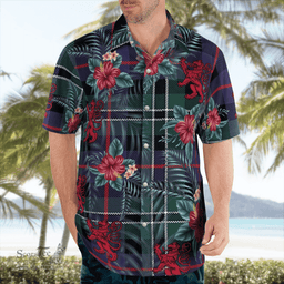 Scottish Clan Rose Hunting Modern Tartan Scottish Lion Hawaiian Shirt | Tartan Plaid Shirt Scottish Plaid Tartan Plaid - ScotsTee - scotstee.com