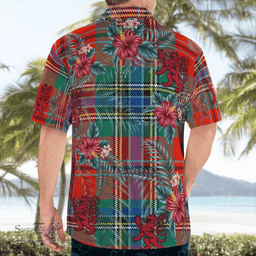 Scottish Clan MacLean of Duart Ancient Tartan Scottish Lion Hawaiian Shirt | Tartan Plaid Shirt Scottish Plaid Tartan Plaid - ScotsTee - scotstee.com
