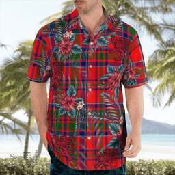 Scottish Clan MacKillop Tartan Scottish Lion Hawaiian Shirt | Tartan Plaid Shirt Scottish Plaid Tartan Plaid - ScotsTee - scotstee.com