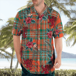 Scottish Clan Scott Ancient Tartan Scottish Lion Hawaiian Shirt | Tartan Plaid Shirt Scottish Plaid Tartan Plaid - ScotsTee - scotstee.com
