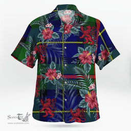 Scottish Clan MacLeod of Harris Modern Tartan Scottish Lion Hawaiian Shirt | Tartan Plaid Shirt Scottish Plaid Tartan Plaid - ScotsTee - scotstee.com