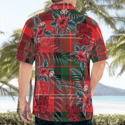 Scottish Clan Nesbitt Modern Tartan Scottish Lion Hawaiian Shirt | Tartan Plaid Shirt Scottish Plaid Tartan Plaid - ScotsTee - scotstee.com