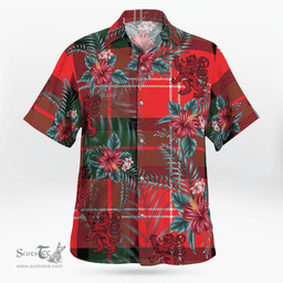 Scottish Clan Nesbitt Modern Tartan Scottish Lion Hawaiian Shirt | Tartan Plaid Shirt Scottish Plaid Tartan Plaid - ScotsTee - scotstee.com