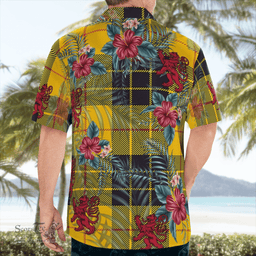 Scottish Clan MacLeod of Lewis Ancient Tartan Scottish Lion Hawaiian Shirt | Tartan Plaid Shirt Scottish Plaid Tartan Plaid - ScotsTee - scotstee.com