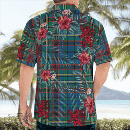 Scottish Clan Nicolson Hunting Ancient Tartan Scottish Lion Hawaiian Shirt | Tartan Plaid Shirt Scottish Plaid Tartan Plaid - ScotsTee - scotstee.com