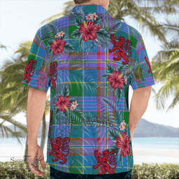 Scottish Clan Ralston Tartan Scottish Lion Hawaiian Shirt | Tartan Plaid Shirt Scottish Plaid Tartan Plaid - ScotsTee - scotstee.com