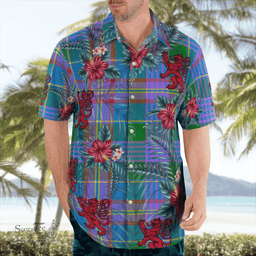 Scottish Clan Ralston Tartan Scottish Lion Hawaiian Shirt | Tartan Plaid Shirt Scottish Plaid Tartan Plaid - ScotsTee - scotstee.com