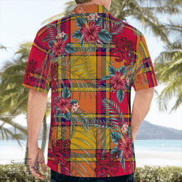 Scottish Clan Scrymgeour Tartan Scottish Lion Hawaiian Shirt | Tartan Plaid Shirt Scottish Plaid Tartan Plaid - ScotsTee - scotstee.com