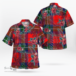 Scottish Clan Ruthven Modern Tartan Scottish Lion Hawaiian Shirt | Tartan Plaid Shirt Scottish Plaid Tartan Plaid - ScotsTee - scotstee.com