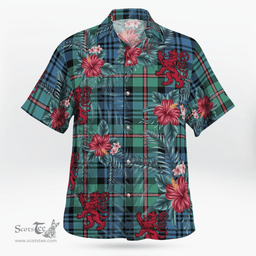 Scottish Clan MacKinlay Ancient Tartan Scottish Lion Hawaiian Shirt | Tartan Plaid Shirt Scottish Plaid Tartan Plaid - ScotsTee - scotstee.com