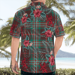 Scottish Clan Scott Brown Ancient Tartan Scottish Lion Hawaiian Shirt | Tartan Plaid Shirt Scottish Plaid Tartan Plaid - ScotsTee - scotstee.com