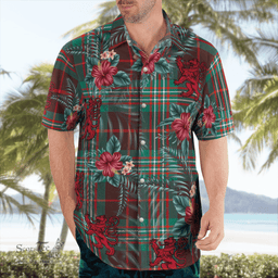 Scottish Clan Scott Brown Ancient Tartan Scottish Lion Hawaiian Shirt | Tartan Plaid Shirt Scottish Plaid Tartan Plaid - ScotsTee - scotstee.com