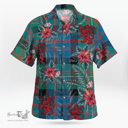 Scottish Clan Scottish Clan MacDonnell of Glengarry Ancient Tartan Scottish Lion Hawaiian Shirt | Tartan Plaid Shirt Scottish Plaid Tartan Plaid - ScotsTee - scotstee.com