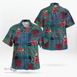 Scottish Clan Scottish Clan MacDonnell of Glengarry Ancient Tartan Scottish Lion Hawaiian Shirt | Tartan Plaid Shirt Scottish Plaid Tartan Plaid - ScotsTee - scotstee.com