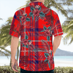 Scottish Clan Rose Tartan Scottish Lion Hawaiian Shirt | Tartan Plaid Shirt Scottish Plaid Tartan Plaid - ScotsTee - scotstee.com