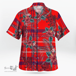 Scottish Clan Rose Tartan Scottish Lion Hawaiian Shirt | Tartan Plaid Shirt Scottish Plaid Tartan Plaid - ScotsTee - scotstee.com