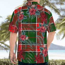 Scottish Clan Pollock Modern Tartan Scottish Lion Hawaiian Shirt | Tartan Plaid Shirt Scottish Plaid Tartan Plaid - ScotsTee - scotstee.com