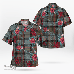 Scottish Clan MacLaren Weathered Tartan Scottish Lion Hawaiian Shirt | Tartan Plaid Shirt Scottish Plaid Tartan Plaid - ScotsTee - scotstee.com