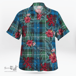 Scottish Clan Lamont Ancient Tartan Scottish Lion Hawaiian Shirt | Tartan Plaid Shirt Scottish Plaid Tartan Plaid - ScotsTee - scotstee.com