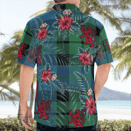 Scottish Clan MacKay Ancient Tartan Scottish Lion Hawaiian Shirt | Tartan Plaid Shirt Scottish Plaid Tartan Plaid - ScotsTee - scotstee.com
