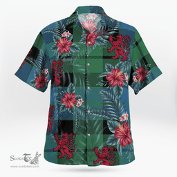 Scottish Clan MacKay Ancient Tartan Scottish Lion Hawaiian Shirt | Tartan Plaid Shirt Scottish Plaid Tartan Plaid - ScotsTee - scotstee.com