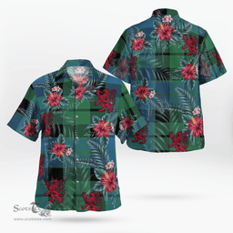Scottish Clan MacKay Ancient Tartan Scottish Lion Hawaiian Shirt | Tartan Plaid Shirt Scottish Plaid Tartan Plaid - ScotsTee - scotstee.com