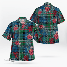 Scottish Clan Colquhoun Ancient Tartan Scottish Lion Hawaiian Shirt | Tartan Plaid Shirt Scottish Plaid Tartan Plaid - ScotsTee - scotstee.com