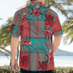 Scottish Clan Dunbar Ancient Tartan Scottish Lion Hawaiian Shirt | Tartan Plaid Shirt Scottish Plaid Tartan Plaid - ScotsTee - scotstee.com