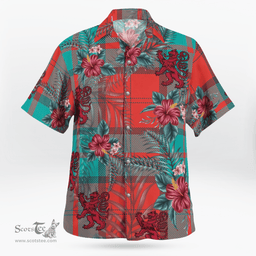 Scottish Clan Dunbar Ancient Tartan Scottish Lion Hawaiian Shirt | Tartan Plaid Shirt Scottish Plaid Tartan Plaid - ScotsTee - scotstee.com