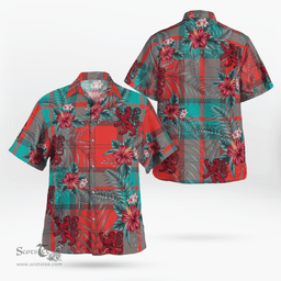 Scottish Clan Dunbar Ancient Tartan Scottish Lion Hawaiian Shirt | Tartan Plaid Shirt Scottish Plaid Tartan Plaid - ScotsTee - scotstee.com