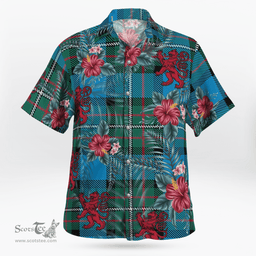 Scottish Clan Fergusson Ancient Tartan Scottish Lion Hawaiian Shirt | Tartan Plaid Shirt Scottish Plaid Tartan Plaid - ScotsTee - scotstee.com