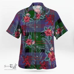 Scottish Clan Blair Modern Tartan Scottish Lion Hawaiian Shirt | Tartan Plaid Shirt Scottish Plaid Tartan Plaid - ScotsTee - scotstee.com