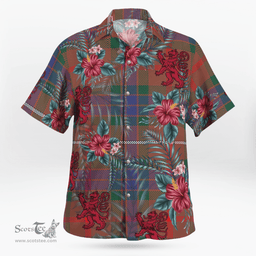 Scottish Clan Fraser Hunting Modern Tartan Scottish Lion Hawaiian Shirt | Tartan Plaid Shirt Scottish Plaid Tartan Plaid - ScotsTee - scotstee.com