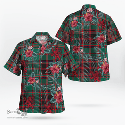 Scottish Clan Buchan Ancient Tartan Scottish Lion Hawaiian Shirt | Tartan Plaid Shirt Scottish Plaid Tartan Plaid - ScotsTee - scotstee.com