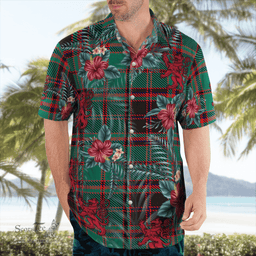 Scottish Clan Buchan Ancient Tartan Scottish Lion Hawaiian Shirt | Tartan Plaid Shirt Scottish Plaid Tartan Plaid - ScotsTee - scotstee.com