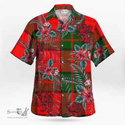 Scottish Clan Dunbar Modern Tartan Scottish Lion Hawaiian Shirt | Tartan Plaid Shirt Scottish Plaid Tartan Plaid - ScotsTee - scotstee.com