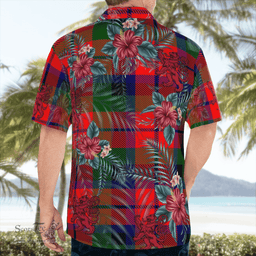 Scottish Clan MacNaughton Modern Tartan Scottish Lion Hawaiian Shirt | Tartan Plaid Shirt Scottish Plaid Tartan Plaid - ScotsTee - scotstee.com